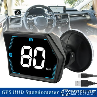 FungLam Car Heads Up Display Digital GPS Speedometer with MPH Speed Overspeed Alarm Universal