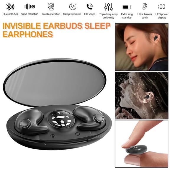 FungLam Invisible Sleep Wireless Earbuds Bluetooth 5.3 Headset TWS Waterproof Earphone