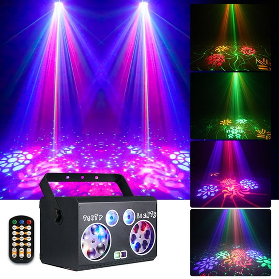 FungLam Laser Projector Stage Light DMX LED RGB DJ Disco KTV Show Xmas Party Lighting US Plug