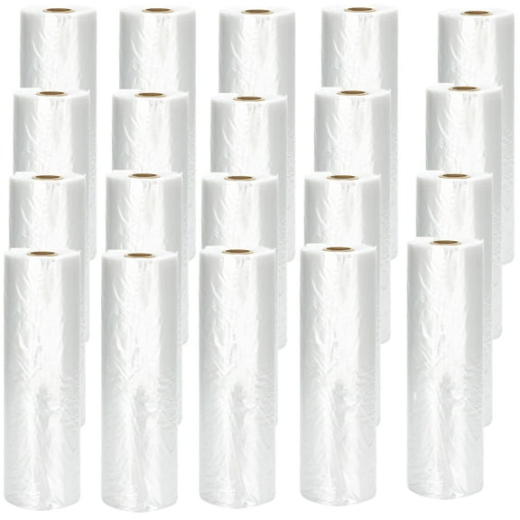FungLam Plastic Produce Bags, Food Storage Clear Bags, 14" x 20", 350 Bags/Roll (20 Rolls)