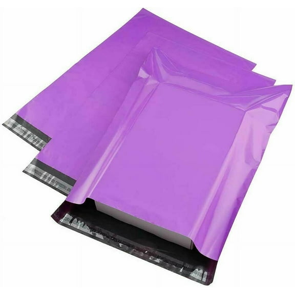 FungLam Poly Mailers 10X13 100 Pcs, Durable Shipping Bags for Clothes, Plastic Mailers Poly Bags for Small Business, Thick and Tear-proof Mailing Envelope Bags (Purple)