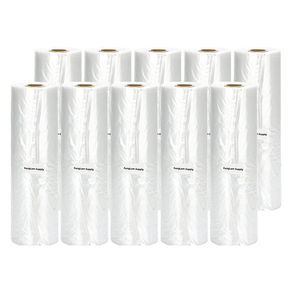 FungLam Produce Bags Roll, Food Storage Clear Bags, 16" x 20", 350 Bags per Roll (10 Rolls)