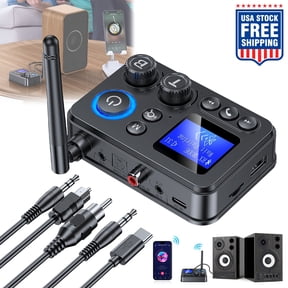 FungLam RX/TX Bluetooth 5.4 Transmitter Receiver 3.5mm AUX TV Home Stereo Audio Adapter+