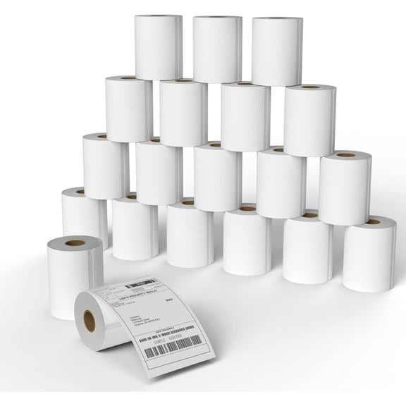 FungLam Thermal Labels 4x6" 250/Roll Barcode Sticker White Shipping Lables Self-Adhsive Mailing Labels Compatible with Zebra/Eltron(4Rolls)