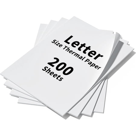 FungLam Thermal Printer Paper 8.5 x 11 Inches, 200 Sheets US Letter Size Advanced Thermal Paper, Thermal Paper White, Compatible with M832, M834, MT800, BPA-Free Thermal Printing Paper