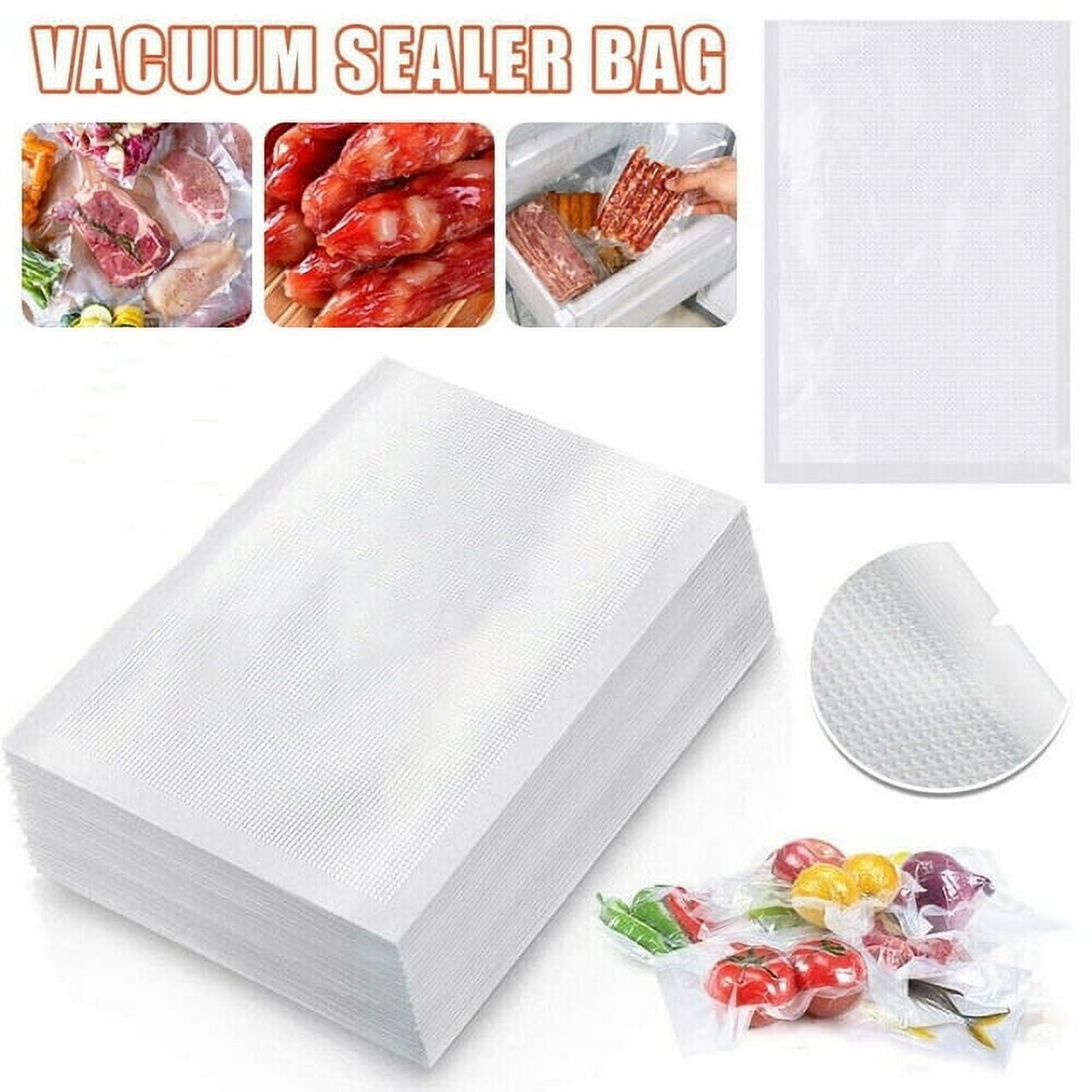 100-1000 Quart 8x12 Vacuum Sealer Bags Food Saver Embossed Storage