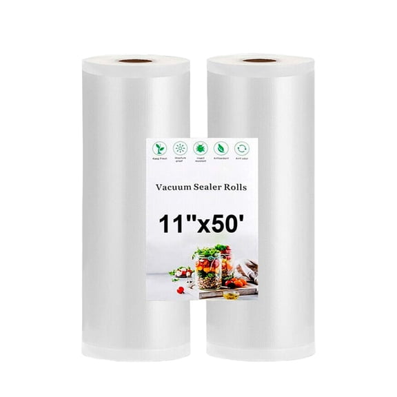 FungLam Vacuum Sealer Rolls, 2 Rolls 11''x50' Vacuum Sealer Bags for Food Saver, Food Saver Storage Bags, BPA Free, Vacuum Seal Bags for Food