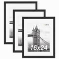 thumbnail image 1 of FungYuan 16x24 Black Picture Frames Set of 3, Matted to 12x18 Wall Poster Frames for Photos, Prints, Artwork and Gallery Wall Décor, 1 of 8
