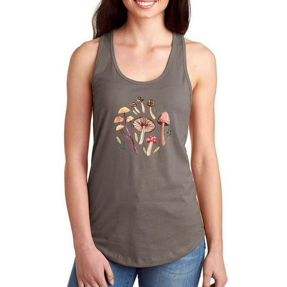 Fungi Field Trip C. Racerback Tank Women -Annie Warren Designs, Female x-Small