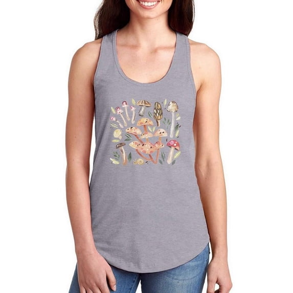 Fungi Field Trip I. Racerback Tank Women -Annie Warren Designs, Female x-Small