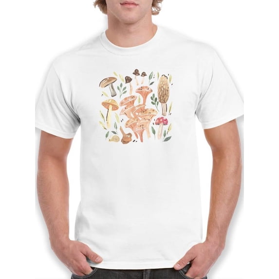 Fungi Field Trip Iv. T-Shirt Men -Annie Warren Designs, Male 3X-Large