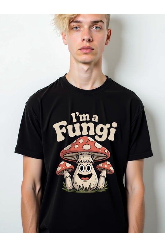 Fungi Fun Tee Mens t-shirt black summer gifts Cool shirts, Funny shirts, t shirt Everyday and weekend wear Trendy Unisex Shirt Graphic Tee tshirts