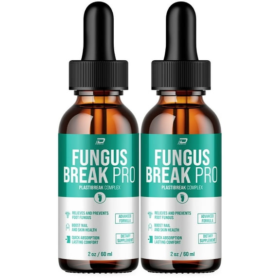 Fungus Break Pro Drops - FungusBreak Pro Nail an Skin Support Formula FungusBreakPro Liquid Formula, 2 Pack, 2 Month Supply