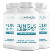 Fungus Eliminator, Toe Nail Fungus Supplement with Wormwood & Caprylic Acid by PureHealth Research x3