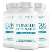 Fungus Eliminator Toenail Fungus Treatment by PureHealth Research, Effective Fingernail & Toenail Health Care Solution, 3 Bottles