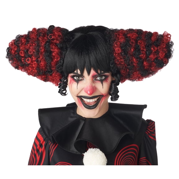 Funhouse Clown Wig (Black/Red)