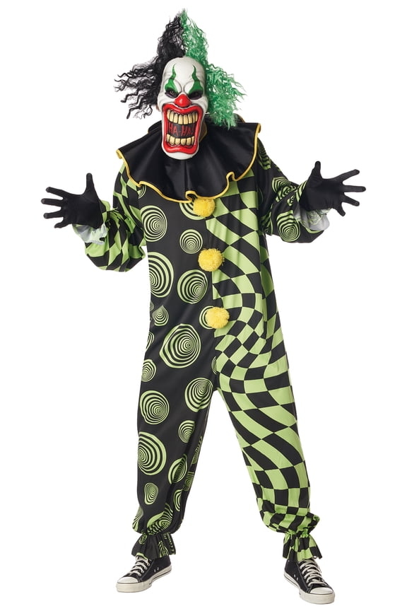Funhouse Freak Scary Clown Adult Plus Size Costume Male