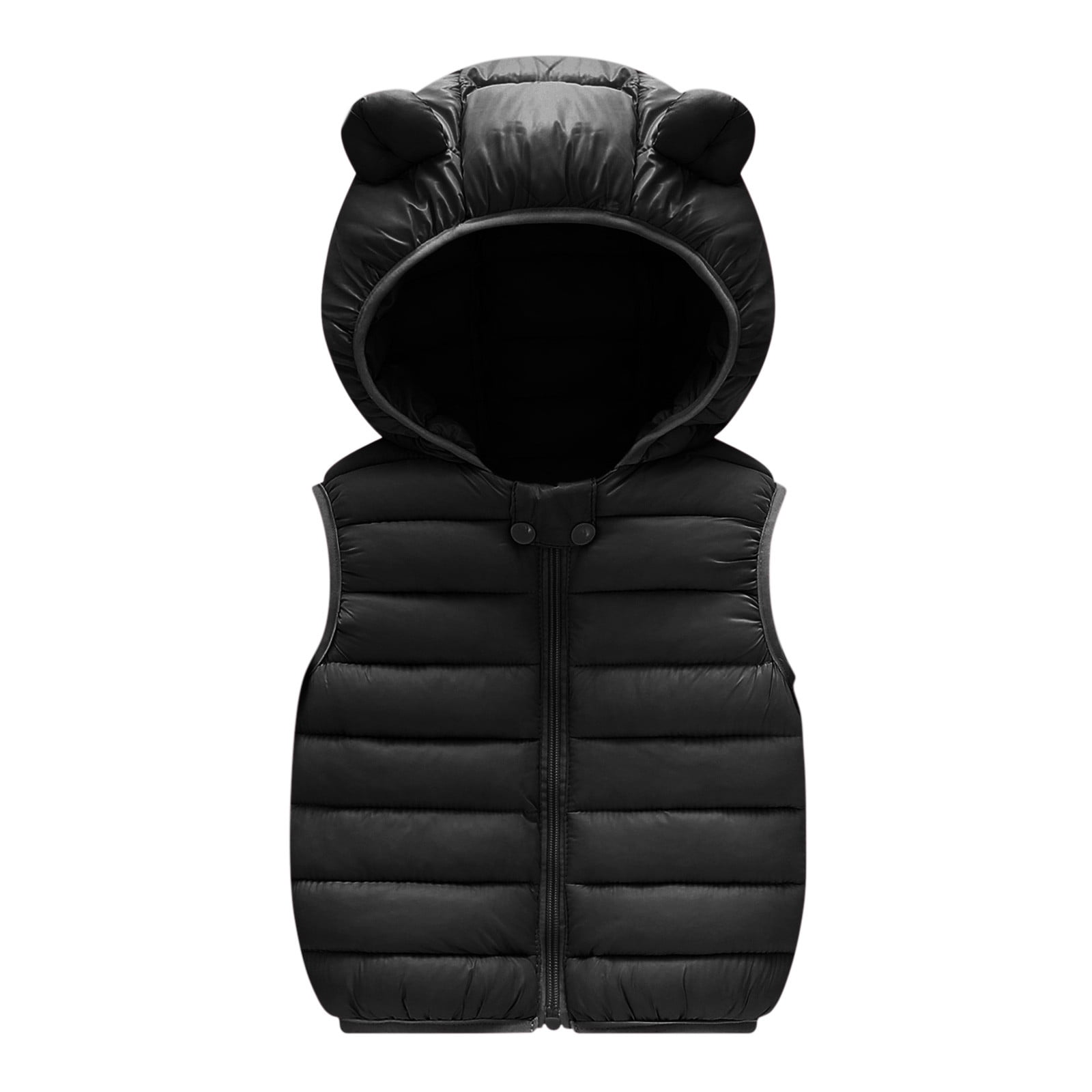 Funicet Cute Bear Winter Coats Vest for Kids with Hoods (Padded) Light