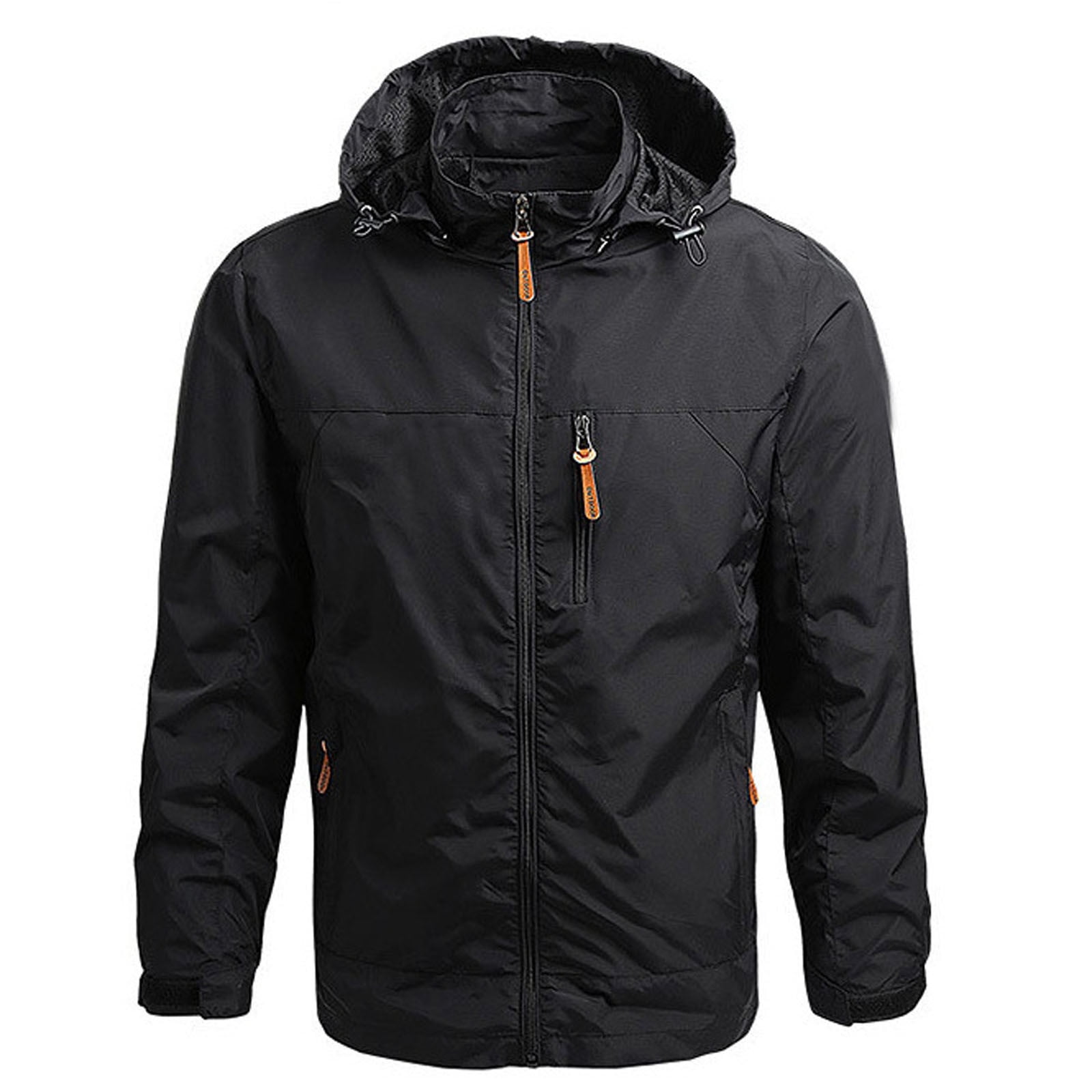 Funicet Men's Rain Jacket Lightweight Hooded Spring Fall Raincoat for