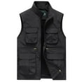 thumbnail image 1 of Funicet Men's Work Fishing Vests Lightweight Safari Travel Hunting Waistcoat With Multi-Pockets Black L, 1 of 4