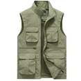 thumbnail image 1 of Funicet Men's Work Fishing Vests Lightweight Safari Travel Hunting Waistcoat With Multi-Pockets Khaki 2XL, 1 of 4