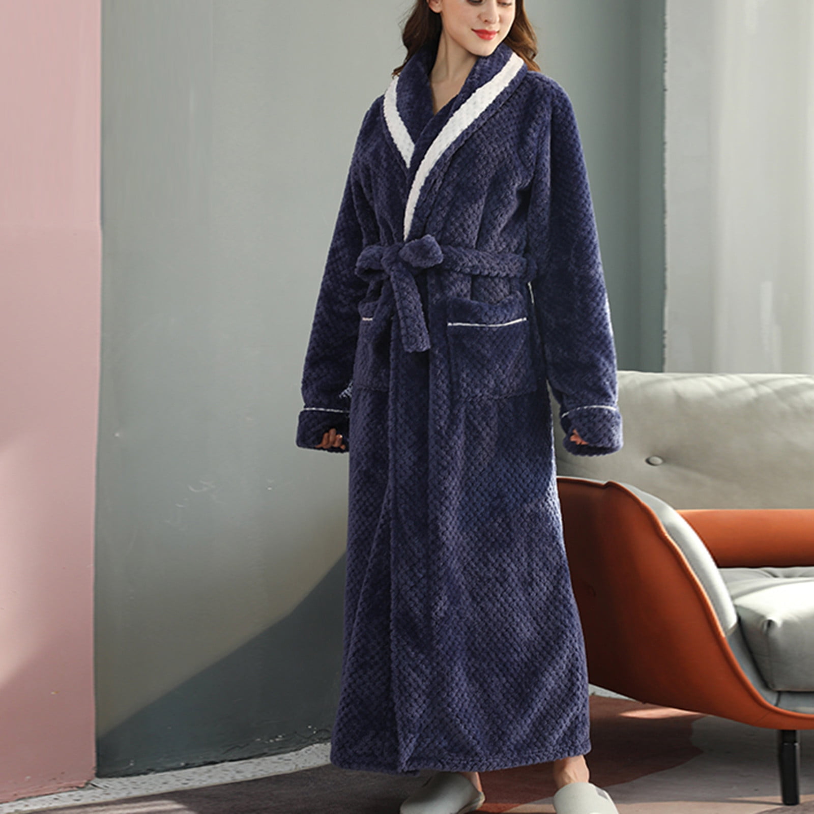 Funicet Plus Size Bathrobe For Women Bath Robes for Women Long Fleece