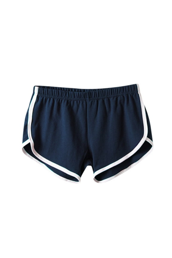 Women Casual Summer Sports Shorts Workout Yoga Shorts Active Shorts Navy M