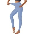 thumbnail image 1 of Funidos Women's High Waisted Yoga Pants with X-Band Side Pockets Tummy Control Workout Leggings for gym running, 1 of 1