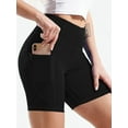 thumbnail image 1 of Funidos Plus Size Women's biker Shorts 5XL High-Waisted Yoga Shorts for Women Tummy Control Workout Shorts with Phone Pocket Moisture-Wicking Fabric for Running Gym Yoga, 1 of 5