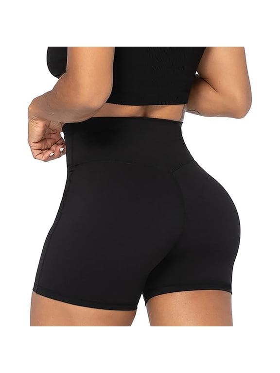 Women High Waisted slimming Biker Shorts Tummy Control Seamless spandex Workout black legging Short, for Yoga Running
