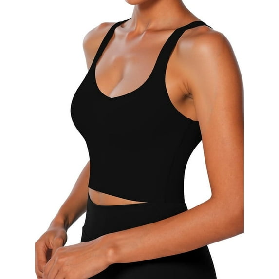 Funidos Women's High Support Tank Top Workout Bra Moisture Wicking Sports Bra Slim Fit Breathable Quick-Dry XS-XL