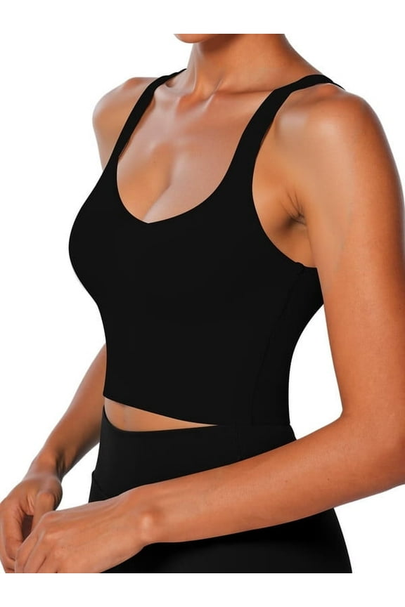 Women's High Support Tank Top Workout Bra Moisture Wicking Sports Bra Slim Fit Breathable Quick-Dry XS-XL