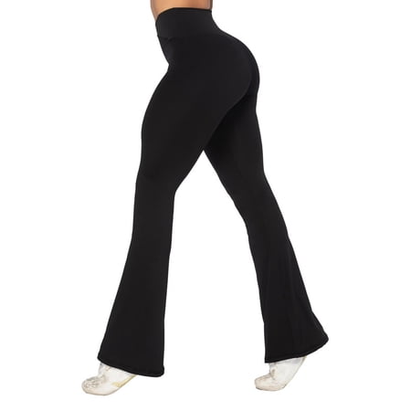 Funidos High Waist Flare Leggings for Women Bootcut Wide Leg Yoga Pants with Pocket for Lounge Workouts