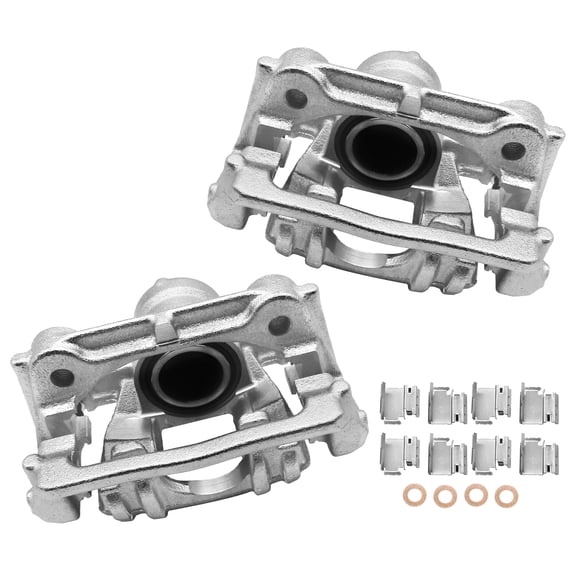 Funire Disc Brake Caliper Assembly with Bracket Set of 2 - Compatible with Mercedes-Benz Sprinter 2009-2018, Rear Driver & Passenger Side (OE# 18-B5066 18-B5067)