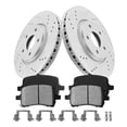 thumbnail image 1 of Funire Front Brake Kit for Chevrolet Cobalt 2007-2008 Geomet Drilled Rotors+Ceramic Brake Pads (11.7in) 296mm Brakes And Rotors Kit Replacement Brake Pad & Rotor Kit, 1 of 10