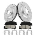 thumbnail image 1 of Funire Front Brake Kit for Chevrolet Impala 2012-2013 Geomet Drilled Rotors+Ceramic Brake Pads (12.7in) 323mm Brakes And Rotors Kit Replacement Brake Pad & Rotor Kit, 1 of 10