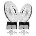 thumbnail image 1 of Funire Front Brake Kit for Chevrolet Silverado 1500 2019-2022 Geomet Drilled Rotors+Ceramic Brake Pads (13.51in) 343mm Brake Kits Replacement Brake Pad & Rotor Kit, 1 of 10
