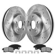 thumbnail image 1 of Funire Front Brake Kit for Chevrolet Cobalt 2007-2010 Drilled Rotors+Ceramic Brake Pads Replacement Brake Pad & Rotor Kit, 1 of 6