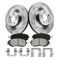thumbnail image 1 of Funire Front Brake Pads And Rotors Kit Vented Compatible With Toyota GR86 2022 Drilled Slotted Brakes Rotors Ceramic Brake Pads (11.6in) 293.4mm Brakes And Rotors Kit, 1 of 10