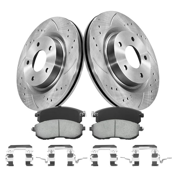 Funire Front Brake Pads And Rotors Kit Vented Compatible with Nissan Altima 2007-2013 Anti-rust Drilled Slotted Brakes Rotors Ceramic Brake Pads 11.6in295.8mm