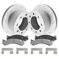 thumbnail image 1 of Funire Rear Brake Kit for Chevrolet Silverado 3500 2001-2006 Geomet Drilled Rotors+Ceramic Brake Pads (12.8in) 325.1mm Replacement Brake Pad & Rotor Kit, 1 of 9