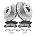 thumbnail image 1 of Funire Rear Brake Kit for Chevrolet Tahoe 2000-2006 Geomet Drilled Rotors+Ceramic Brake Pads (13in) 330mm Brake Kits Replacement Brake Pad & Rotor Kit, 1 of 10