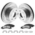 thumbnail image 1 of Funire Rear Brake Kit for Chevrolet Suburban 1500 2000-2006 Drilled Rotors+Ceramic Brake Pads Replacement Brake Pad & Rotor Kit, 1 of 10