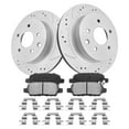 thumbnail image 1 of Funire Rear Brake Pads And Rotors Kit Vented Compatible with Nissan Rogue 2008-2020 Geomet Drilled Slotted Brakes Rotors Ceramic Brake Pads 11.5in(291.8mm), 1 of 11