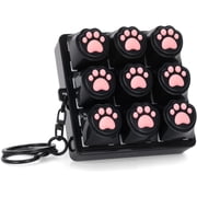 Cat Paw Keyboard Fidget Keychain with Clicky Sound for Adults
