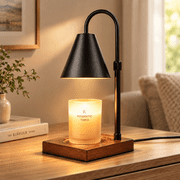 Funistree Candle Warmer Lamp with Timer, Adjustable Height Wax Warmer Lamp with 2 Bulbs, Gift for Christmas Women Mom Her, Home Decor