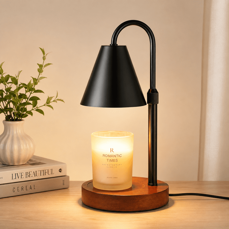Funistree, Candle Warmer Lamp, Black, with Timer, Dimmable