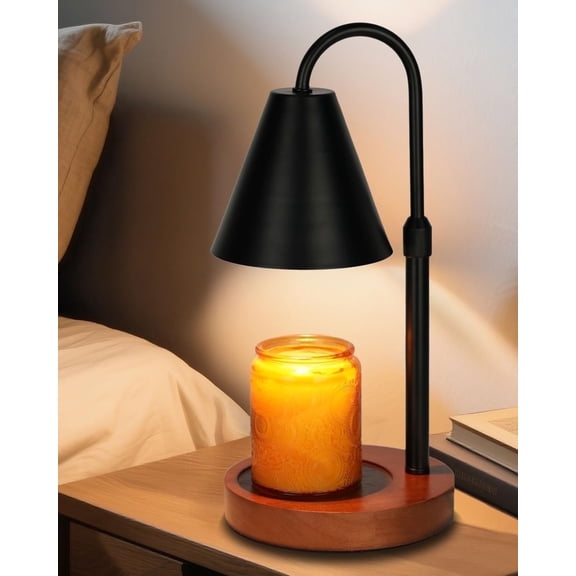 Funistree Candle Warmer Lamp with Timer Dimmable, Valentines Day Birthday Gifts for Women Mom, Modern Candle Warmer Black Candle Lamp for Jar Candle, House Warming New Home Decor