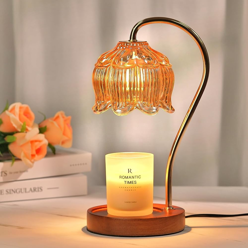 Funistree Candle Warmer Lamp with Timer, Candle Warmer Wax Melter for Jar Candles, Wax Warmer Gift for Women Mom, New Home House Warming Decor