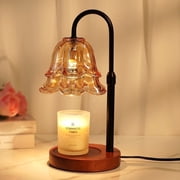 Funistree Flower Candle Warmer Lamp with Timer & Dimmer, Adjustable Height, House Warming Birthday Gifts for Women Mom, Wax Warmer Lamp for Jar Candles with 2 Bulbs